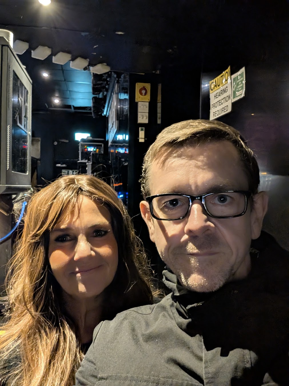 Ben and Jackie backstage before a show